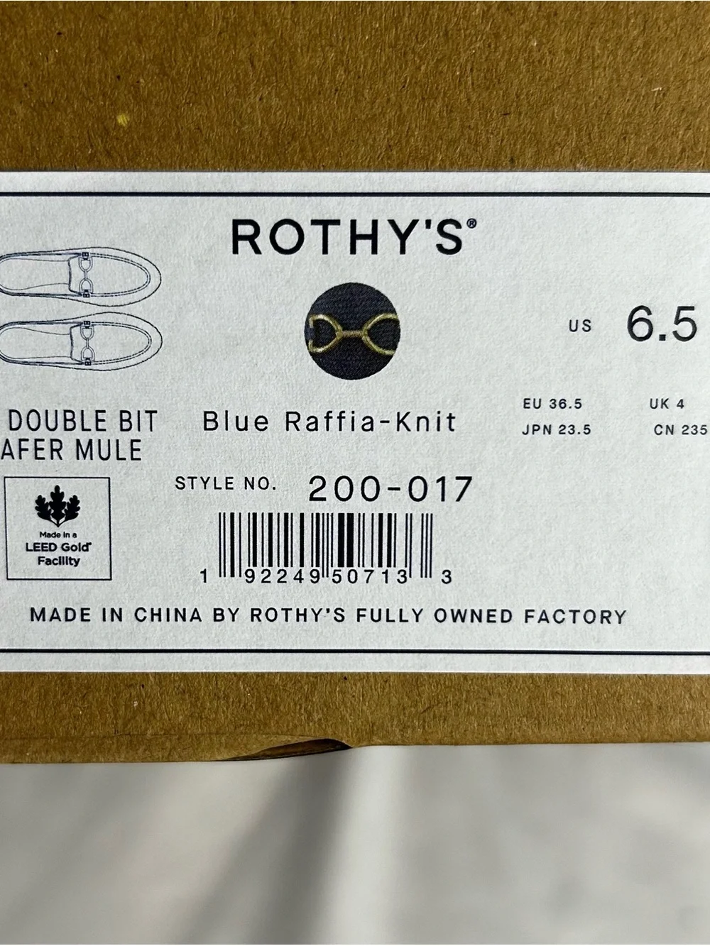 Rothy’s - The Double Bit Loafer Mule in Blue Raffia Knit in 6.5 - Picture 12 of 13